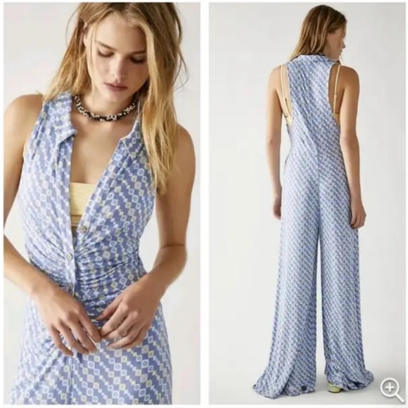 Free People Pants - New without tags Free People Size Small
Shayla Jumpsuit Halter style 
Wide Leg